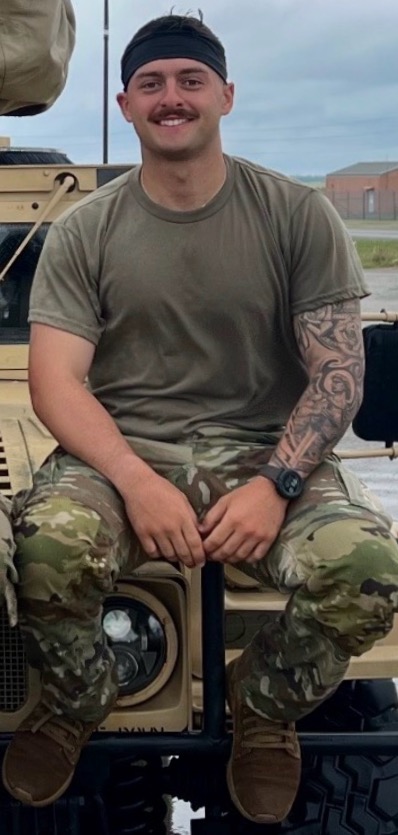 Bryant in uniform, US Army Infantry